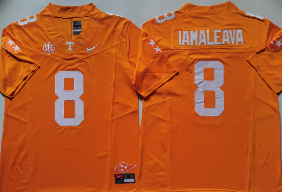 Men's Tennessee Volunteers Nico Iamaleava #8 Orange Jersey